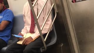 Guy sunglasses white dress shirt red tie headphones music