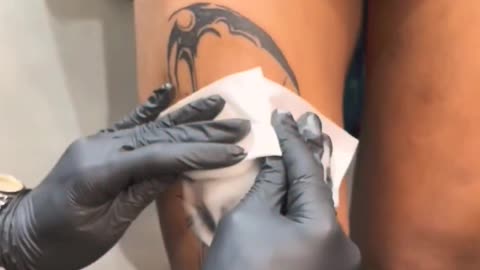 Tatoo video Tattoo in Leg beauty fashion ✨️ 😍
