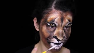 Lion makeup and face paining
