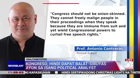 Kongreso, hindi dapat balat-sibuyas ayon sa isang political analyst