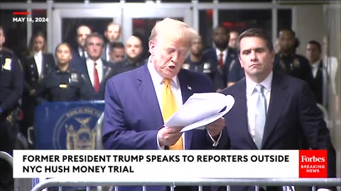 BREAKING NEWS: Trump Rails About Hush Money Trial, Rants About 'Biden Migrant Crime' After Hearing