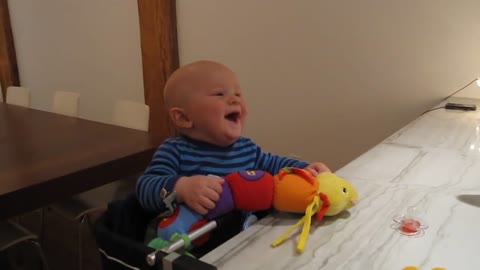 Dad Makes Baby Laugh - Laughing Baby