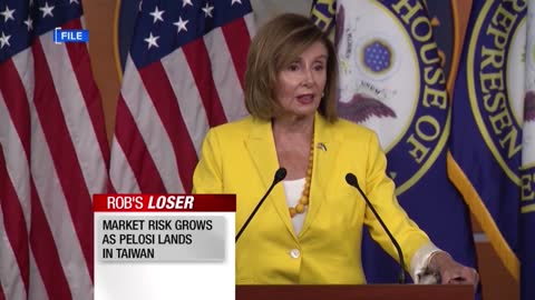 Market risk grows as Pelosi travels to Taiwan