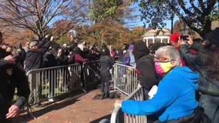 Antifa members attack anti-vaccine mandate protestors in Boston