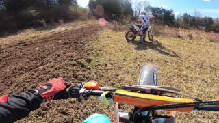 Riding my turn track on my KTM 450 SX-F