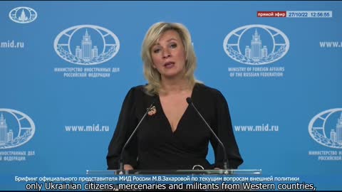 Maria Zakharova on the Ukrainian crisis and Kiev's preparations to staging a “dirty nuclear bomb”