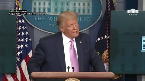 August 19th 2020 - President Trump: We are saving the world