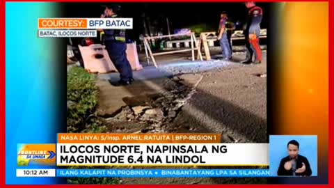 llocos Norte, napinsalang Magnitude 6.4 na lindolو