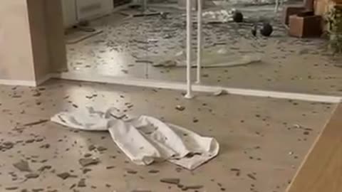 A UAV hit a Tel Aviv apartment last night The aftermath