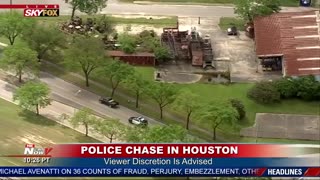 HOUSTON POLICE CHASE of Pick Up Truck... Suspect WIPED OUT...