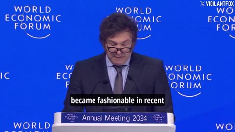 President of Argentina Javier Milei STUNS room of globalists - Your destroying the West