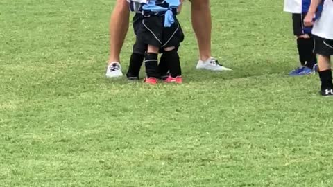 Girl Playing Soccer Kissed By Boy On Opposite Team