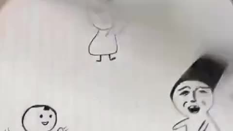 Funny cartoon making with note book animation