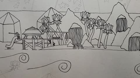 FLYING SAUCER LIFE ON DREAM ISLAND HOME...LG PAPER FROM INDIA