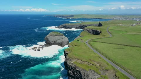 An aerial footage of a landscape