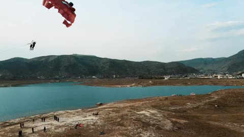 Parasailing at Khanpur Dam, Pakistan