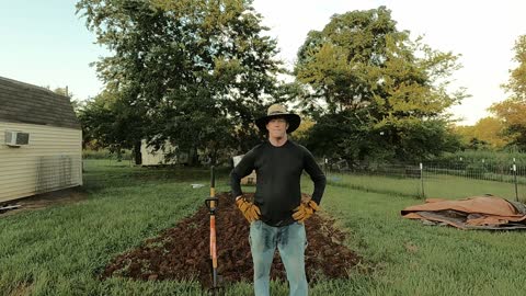 Backhoe in the Garden