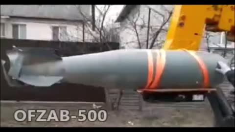 Russian OFAB-500 Air Bomb Lifted from a House in Chernihiv, Ukraine