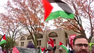 Pro-Palestinians hold rally outside Israeli Embassy in DC
