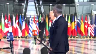 Biden refuses to answer questions at NATO headquarters
