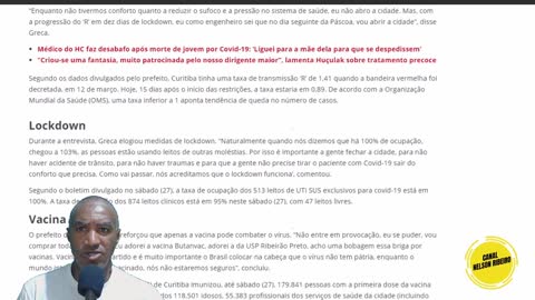 Com redução na taxa de transmissão, Greca diz que deve “abrir cidade” logo depois da Páscoa! SERÁ???