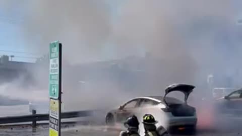 Tesla Car Fire Takes 25,000 Gallons of Water to Extinguish