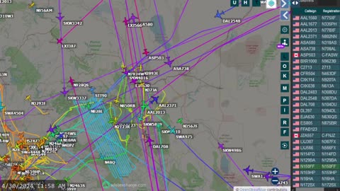 Reno Nevada Air Traffic Time Lapsed for April 30th 2024