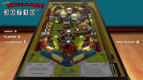Wizard! (Bally 1975) visual pinball game play