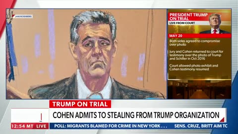 Michael Cohen admitted on the stand stealing from President Donald Trump.