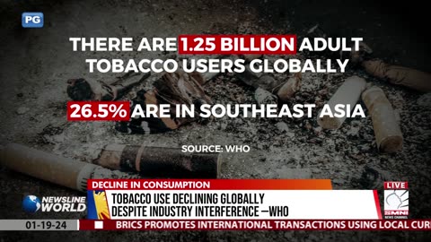 Tobacco use declining globally despite industry interference -WHO
