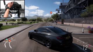 BMW M4 F82 - Forza Horizon 5 - Steering Wheel Gameplay