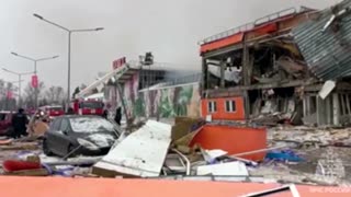 Mall outside Moscow smoulders after fire