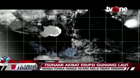 Pulau Tonga diterjang tsunami usai gunung hunga erupsi