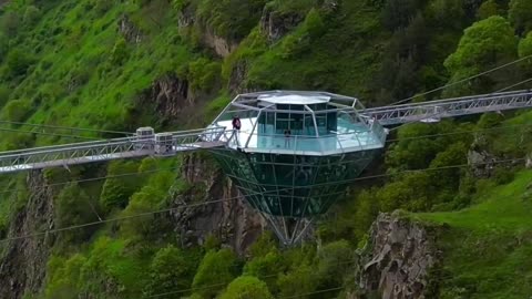 Diamond Bridge in Dashbashi Canyon is a glass bridge located in Georgia.