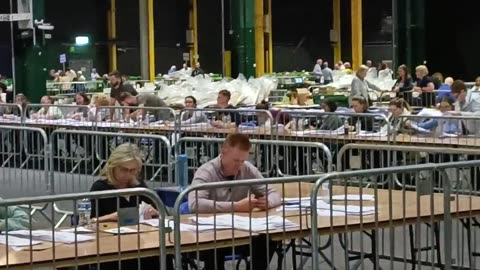 Ballot counting moved from RDS to Weston airport (initial tallies done at RDS).