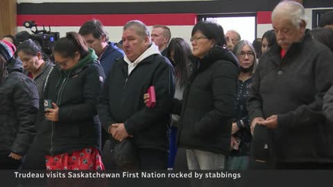 Trudeau pledges funding for Sask. First Nation rocked by stabbings