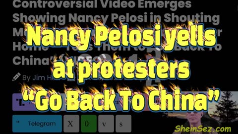 Nancy Pelosi yells at protesters “Go Back To China”-SheinSez 426
