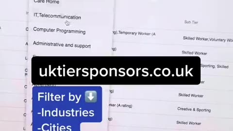UK Visa Sponsorship List of Companies , information