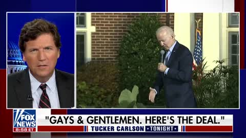 Tucker shreds Biden's latest gaffe addressing 'gays and gentlemen'