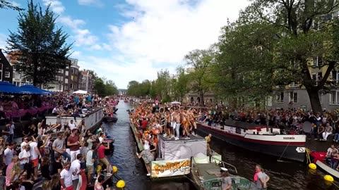 Canal Pride 3. Amsterdam Nederland's Gay LGBTQIA+Pride 2017 Amsterdam