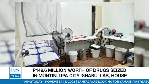 Shabu lab’ uncovered in Muntinlupa City, drugs worth P136M seized