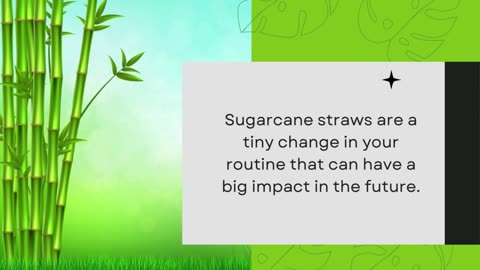 Use Sugarcane Drinking Straws To Change The Future | Eco Green Supplies