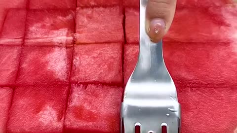 Cutting watermelon on cubes