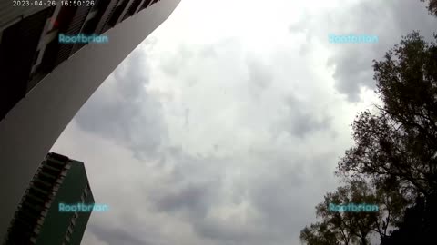 Shaky Timelapse of a passing rainless thunderstorm (walking around the area with camera)