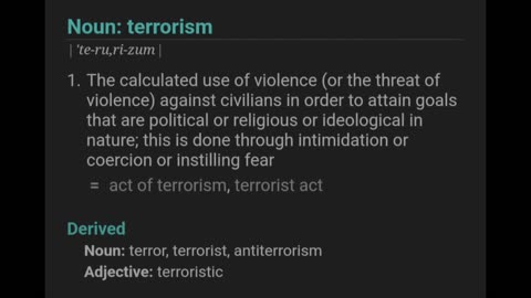 Governance is literally terrorism & Government is a terrorist group, by definition (1/11/23)
