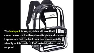 Buyer Feedback: Vorspack Clear Backpack Heavy Duty PVC Transparent Backpack with Reinforced Str...