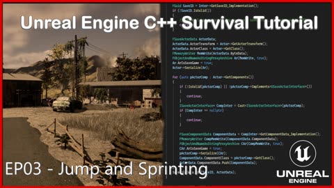 UE5 C++ Survival Game EP03 - Jump and Sprinting