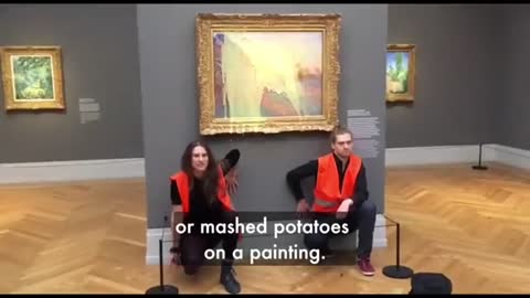 Mashed potato attack on $110 million Monet painting in Germany.