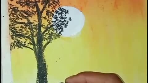 oil pastel drawing#easy and beautiful scenery#short#sk drawing# like share and subscribe🥰