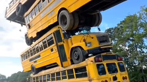 How many busses can you stack on top of each